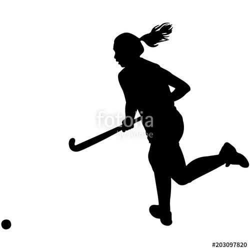 Woman Field Hockey Player Silhouette, Female Field Hockey Player 500x500 Woman Field Hockey Player Silhouette, Female Field Hockey Player