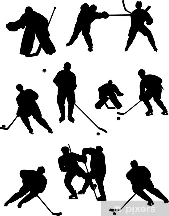 Collection Of Hockey Players Silhouettes 549x700 Collection Of Hockey Players Silhouettes