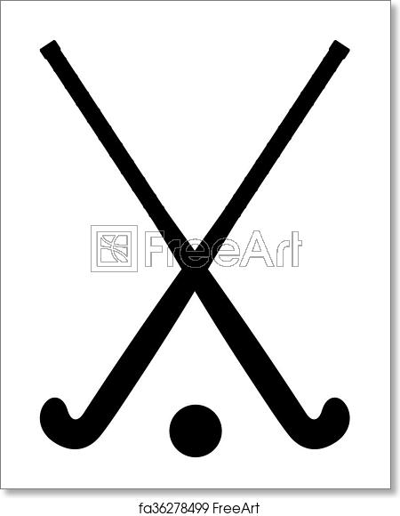 Free Art Print Of Field Hockey Equipment Black Outline Silhouette 450x580 Free Art Print Of Field Hockey Equipment Black Outline Silhouette