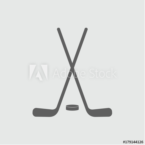 500x500 Hockey Stick Logo Vector Template Design