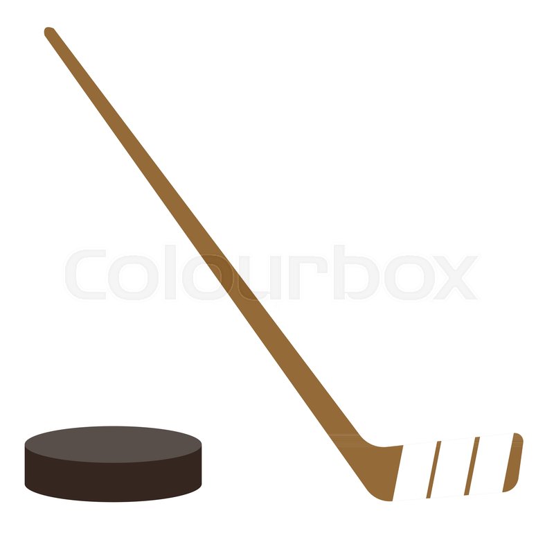 800x789 Ice Hockey Puck And Hockey Stick Stock Vector Colourbox