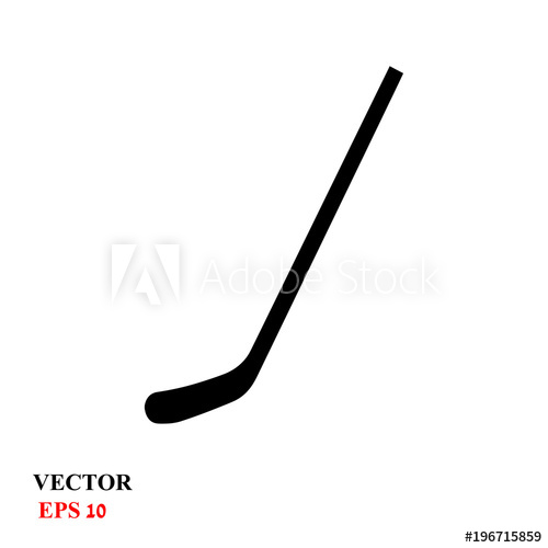 500x500 Hockey Stick Vector Illustration