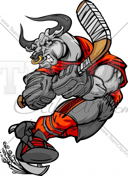 Bull Hockey Vector Art And More Hockey Mascots 431x590 Bull Hockey Vector Art And More Hockey Mascots