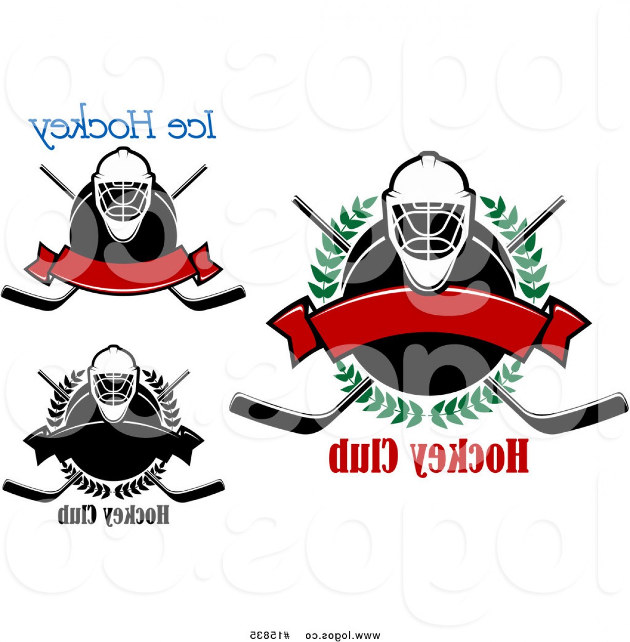 Royalty Free Vector Of Three Hockey Logo Designs With Blank 1228x1252 Royalty Free Vector Of Three Hockey Logo Designs With Blank