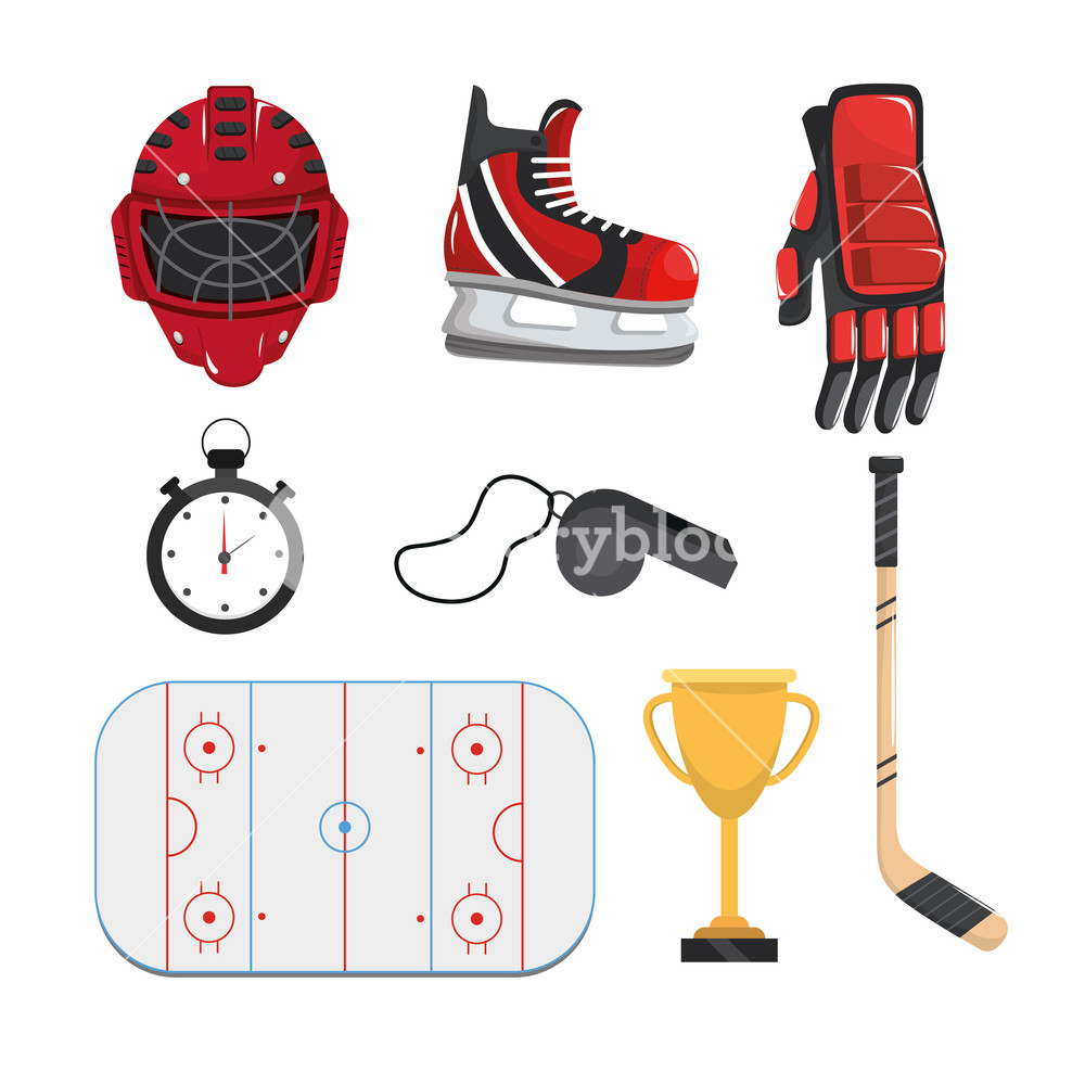 Set Professional Equipment To Play Hockey Vector Illustration 1000x1000 Set Professional Equipment To Play Hockey Vector Illustration