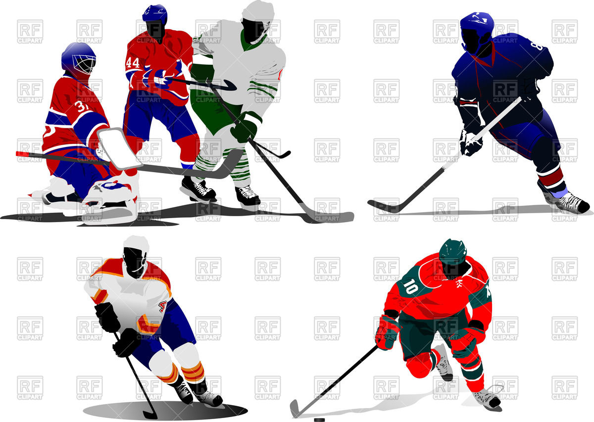 Colorful Silhouettes Of Ice Hockey Players Vector Image Of Sport 1200x853 Colorful Silhouettes Of Ice Hockey Players Vector Image Of Sport