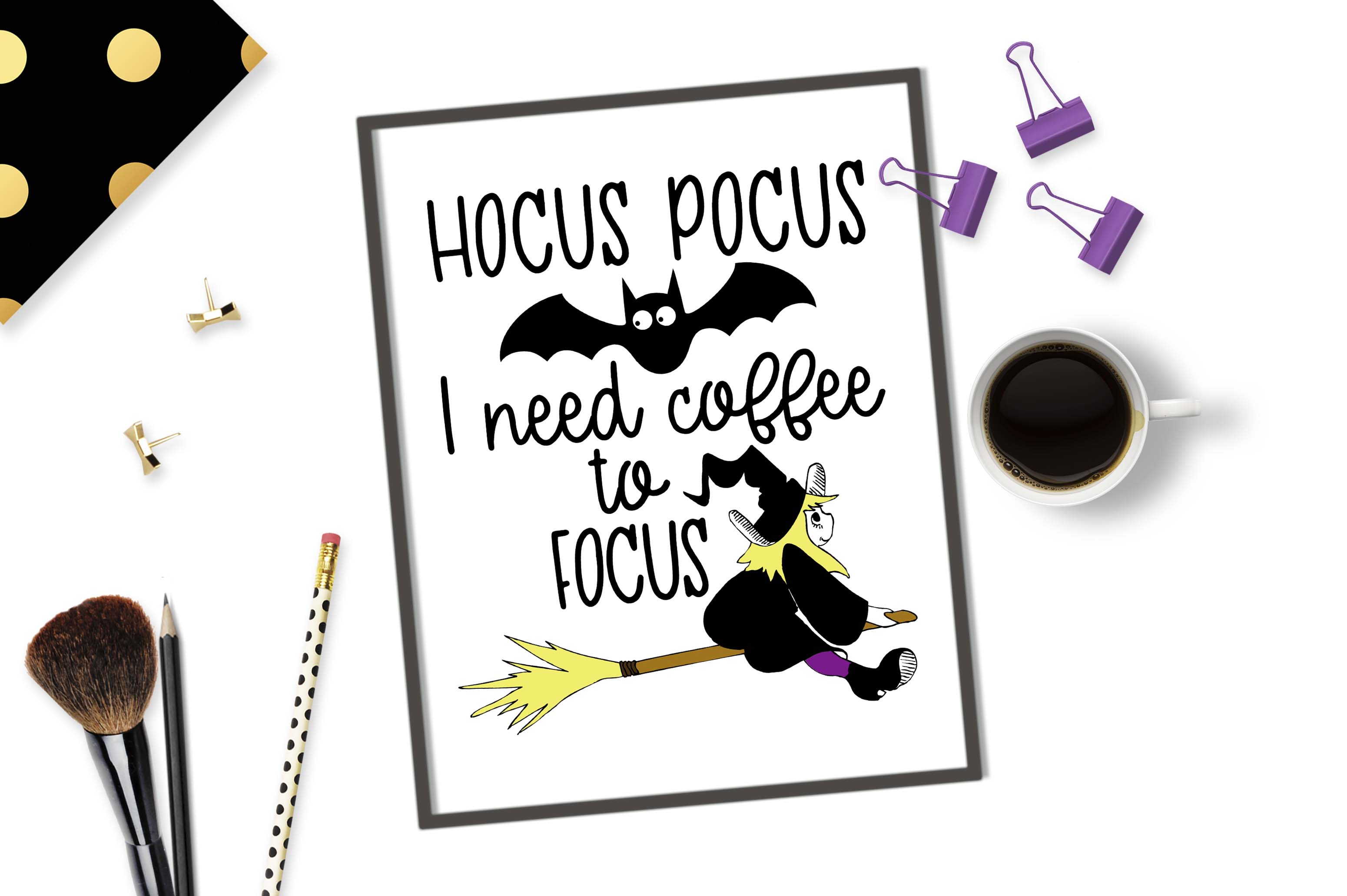 3100x2063 Hocus Pocus I Need Coffee To Focus Funny Halloween