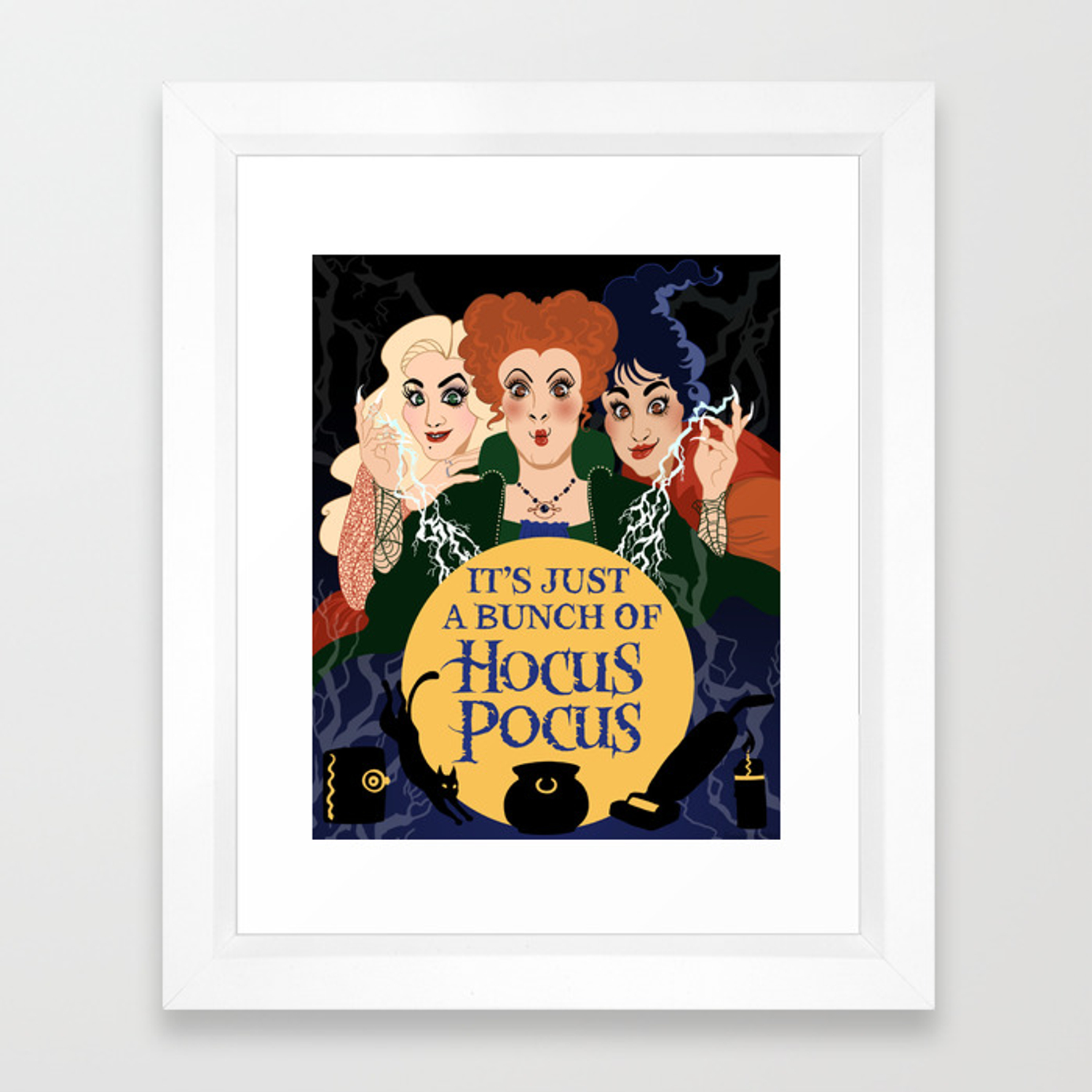 1500x1500 It's Just A Bunch Of Hocus Pocus Framed Art Print