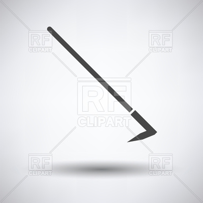 400x400 Hoe Icon On Gray Background Vector Image Of Signs, Symbols, Maps