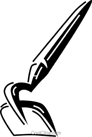 322x480 Garden Hoe Royalty Free Vector Clip Art Illustration