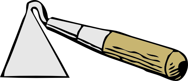600x259 Hand Hoe Clip Art