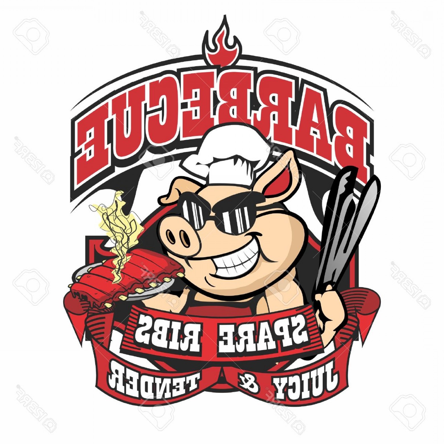 1560x1560 Photostock Vector Vector Cartoon Pig Character Mascot Logo