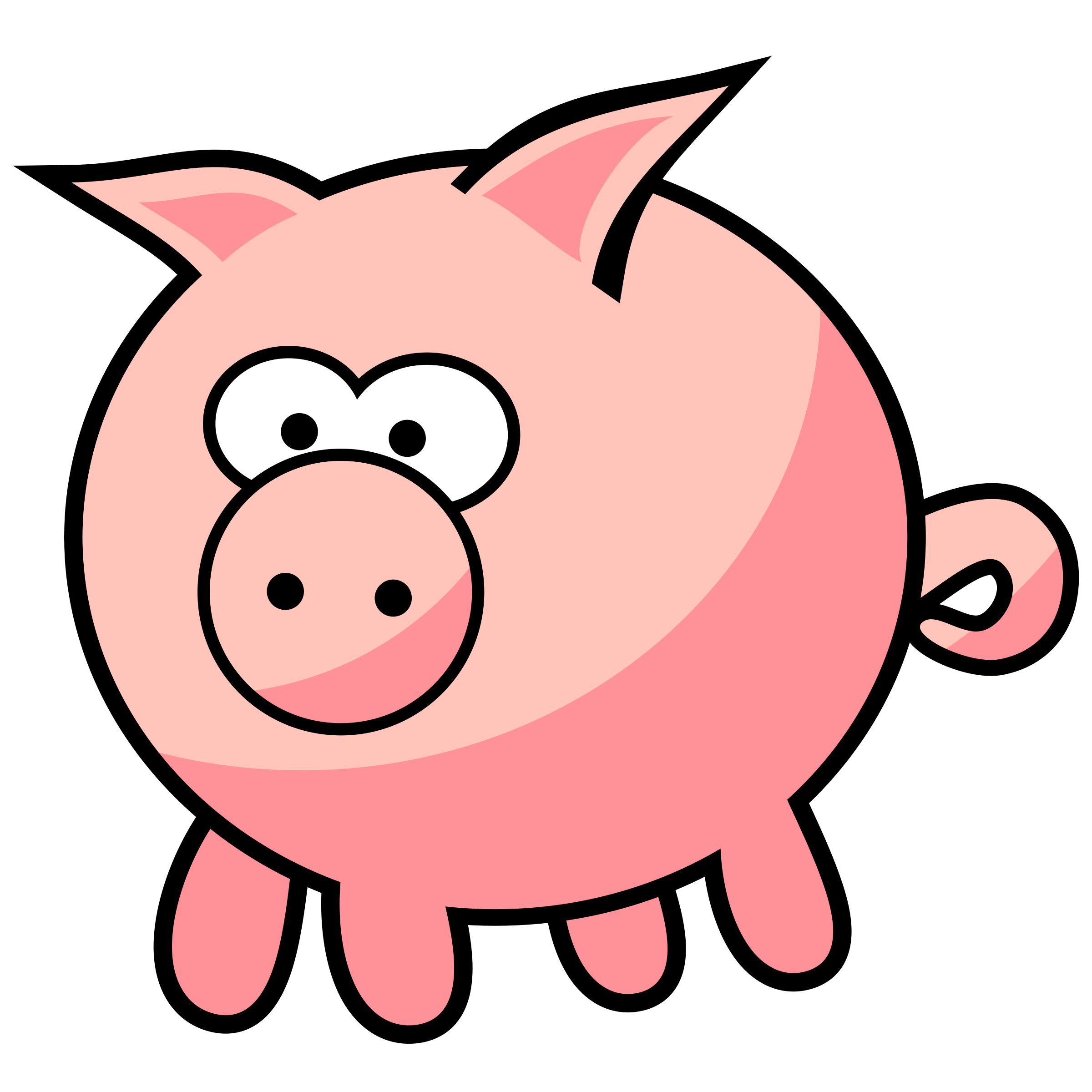 2400x2400 Pig Vector Art Image