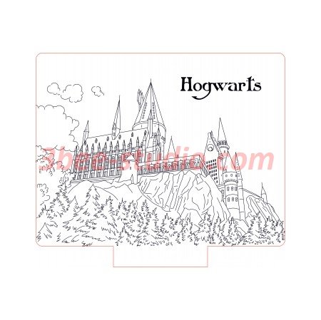 Hogwarts School Illusion Lamp Plan Vector For Cnc 450x449 Hogwarts School Illusion Lamp Plan Vector For Cnc