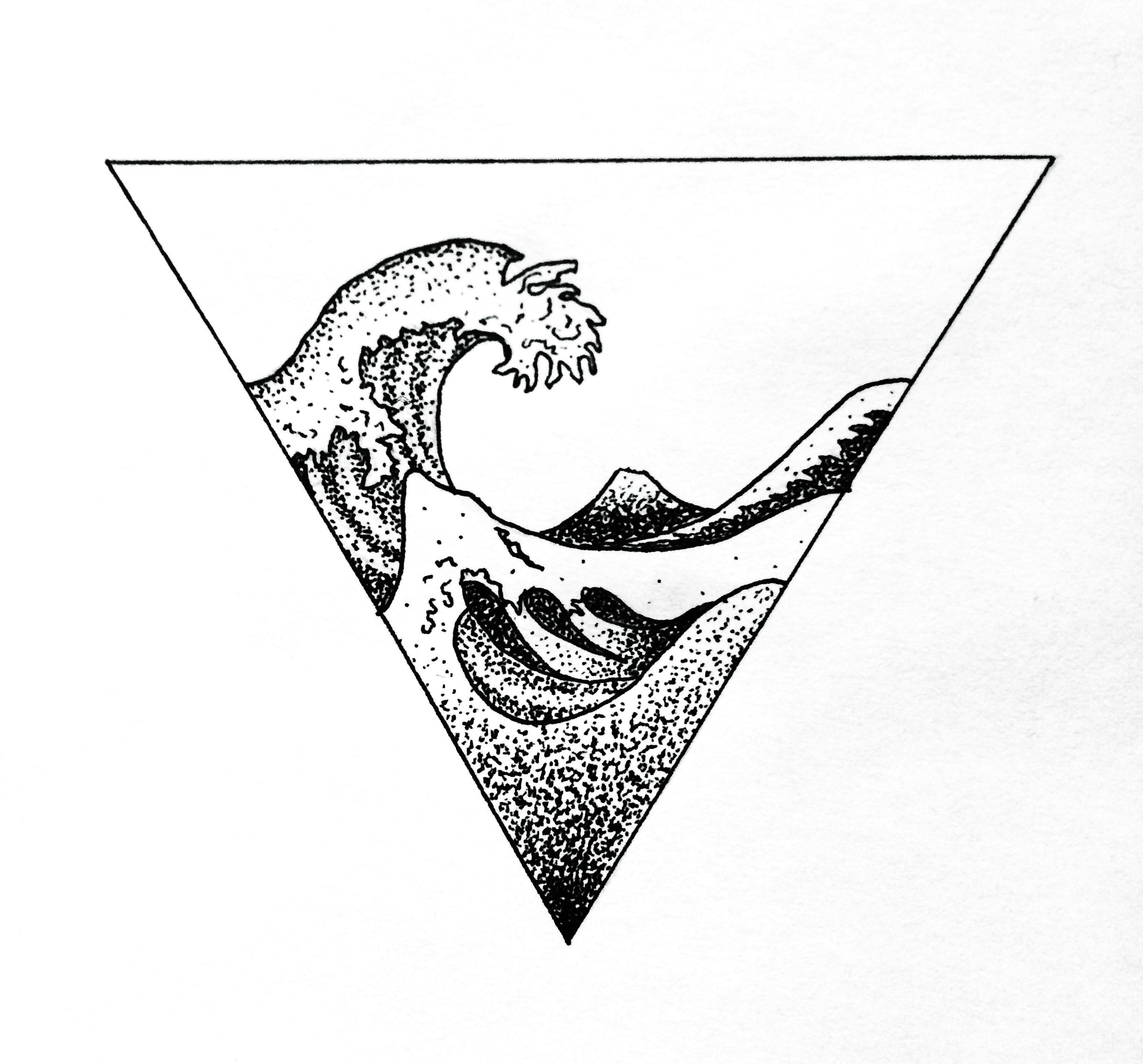 2448x2279 Wave Hokusai Geometric Tattoo Dotwork Art Design Tattoos