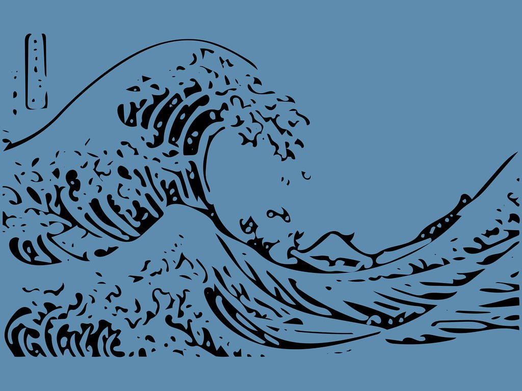 1024x768 Or The Great Wave Off Kanagawa Wallpaper Hokusai