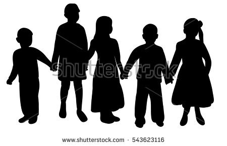 Kids Holding Hands Silhouette Png 450x290 Kids Holding Hands Silhouette Png
