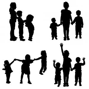 Children Holding Hands Silhouette Vector Wallkeeper 300x300 Children Holding Hands Silhouette Vector Wallkeeper
