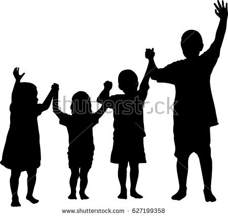 Silhouette Of Children Holding Hands 450x428 Silhouette Of Children Holding Hands