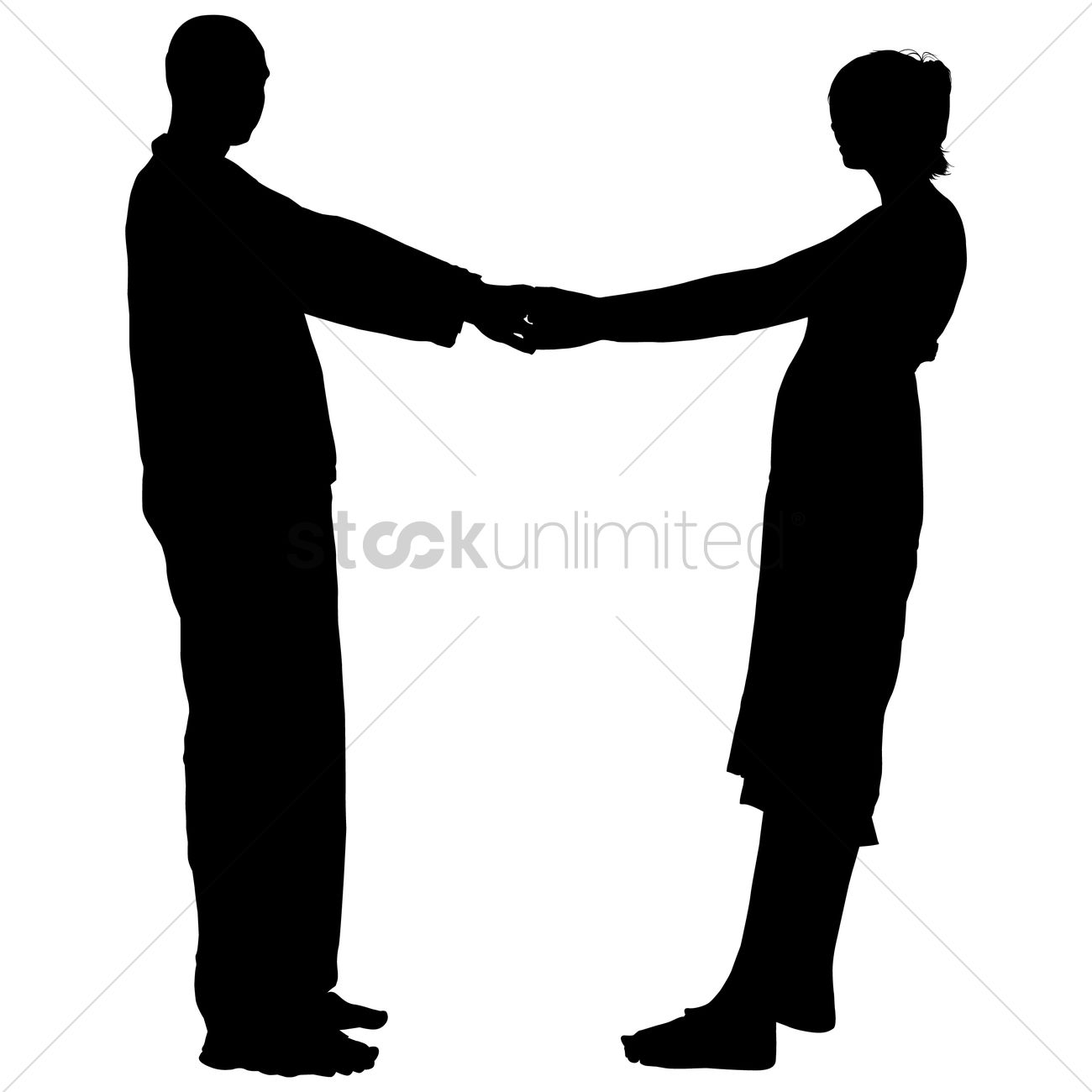Silhouette Of A Couple Holding Hands Vector Image 1300x1300 Silhouette Of A Couple Holding Hands Vector Image