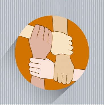 366x368 Holding Hands Circle Free Vector Download