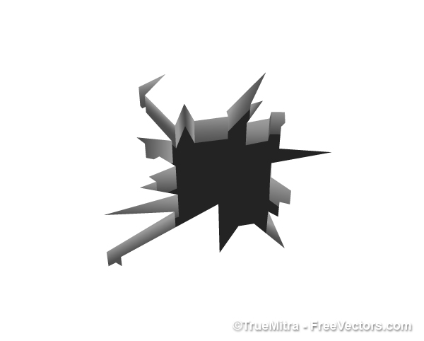 600x482 Download Free Hole In The Land Vector Illustration