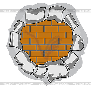 300x300 Hole And Brick Wall