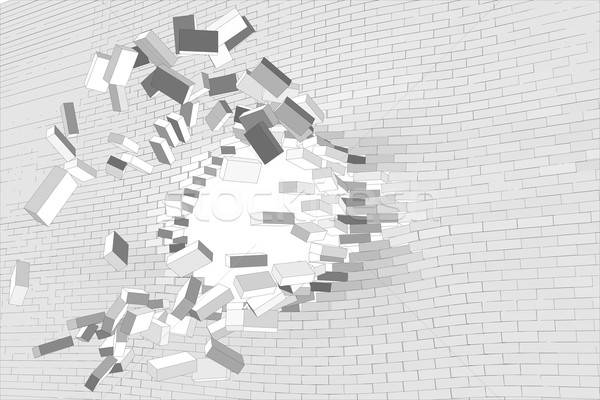 600x400 Hole In Brick Wall Vector Illustration Kirill Cherezov
