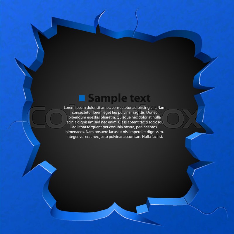 800x800 Hole In The Broken Wall Vector Stock Vector Colourbox