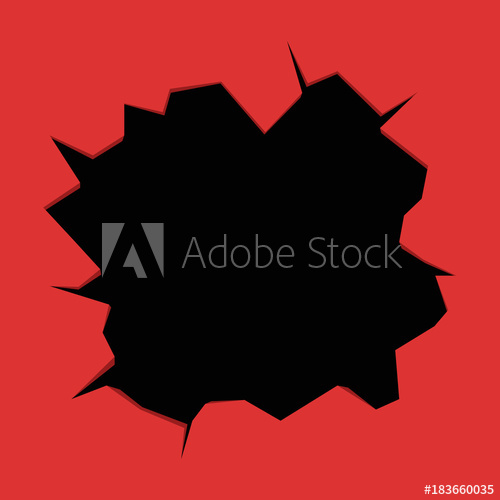 500x500 Hole In The Broken Wall Vector Illustration