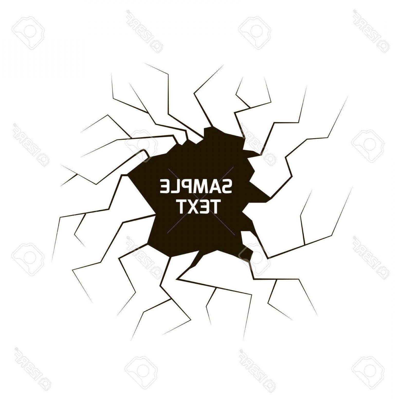 1560x1560 Photostock Vector Cracked Hole With Space For Text Hole Cracks