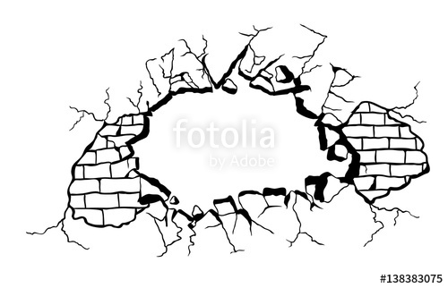 500x322 Handmade Hole In Brickwall Vector Design Stock Image And Royalty