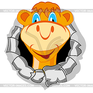 300x299 Cartoon Of Mug Animal In Hole In Wall