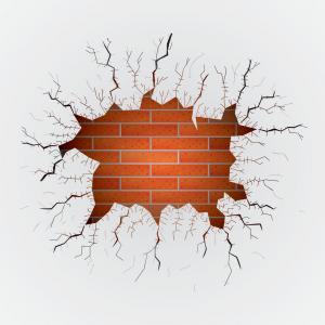 300x300 Cracked Big Hole In Broken Concrete Wall To Light Gm Soidergi