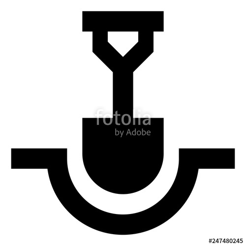 500x500 Hand Shovel Hole Vector Icon Stock Image And Royalty Free Vector