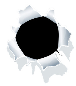 265x300 Hole In White Paper Vector Royalty Free Stock Image