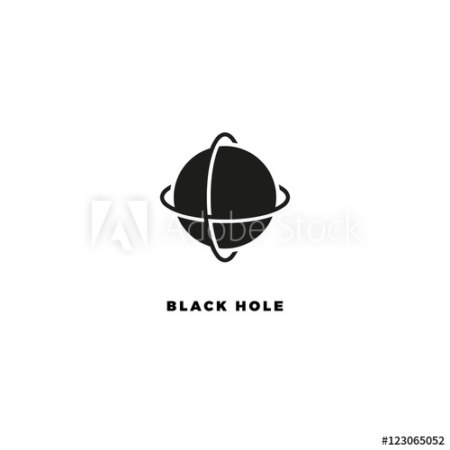 500x500 Black Hole Vector Logo Design Template Of Planet With Rings