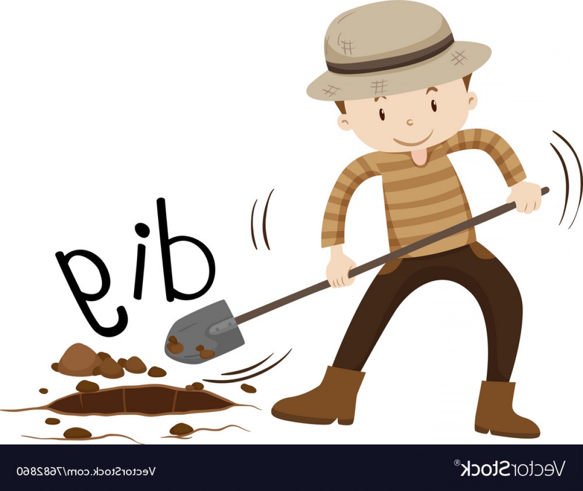 1200x1012 Man With Shovel Digging A Hole Vector Handandbeak