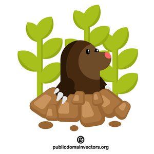 300x300 Mole In The Hole Vector Image Animals Vectors