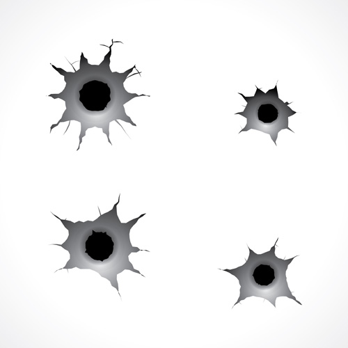 500x500 Realistic Bullet Holes Vector Illustration Free Download