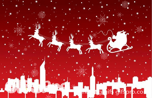 600x388 Christmas Gifs Of Vector Holiday Background With Santa