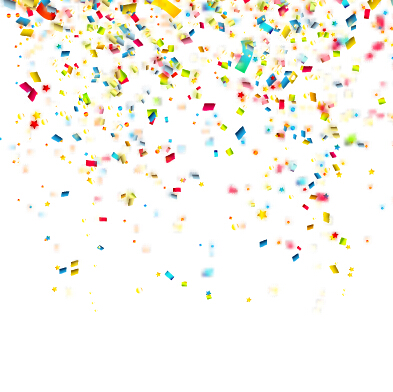 393x392 Colorful Confetti Holiday Background Vector Free Download