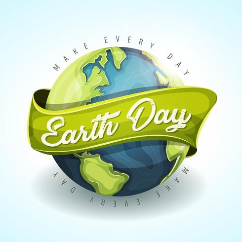 490x490 Happy Earth Day Holiday Banner Vector