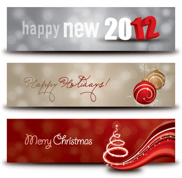 626x611 Happy Holidays Banners Vector Free Download