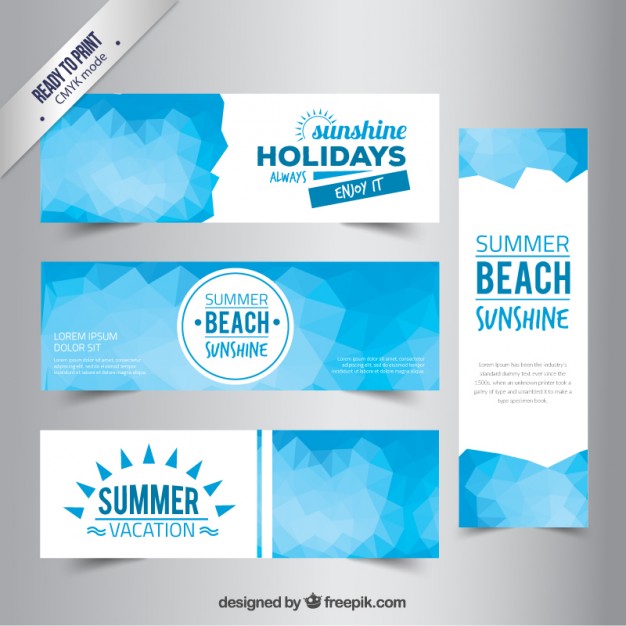 626x626 Summer Holidays Banners Vector Free Download