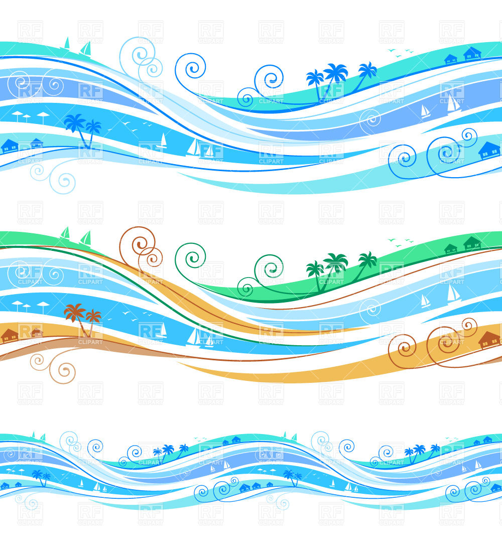 1000x1102 Summer Holidays Wavy Banner
