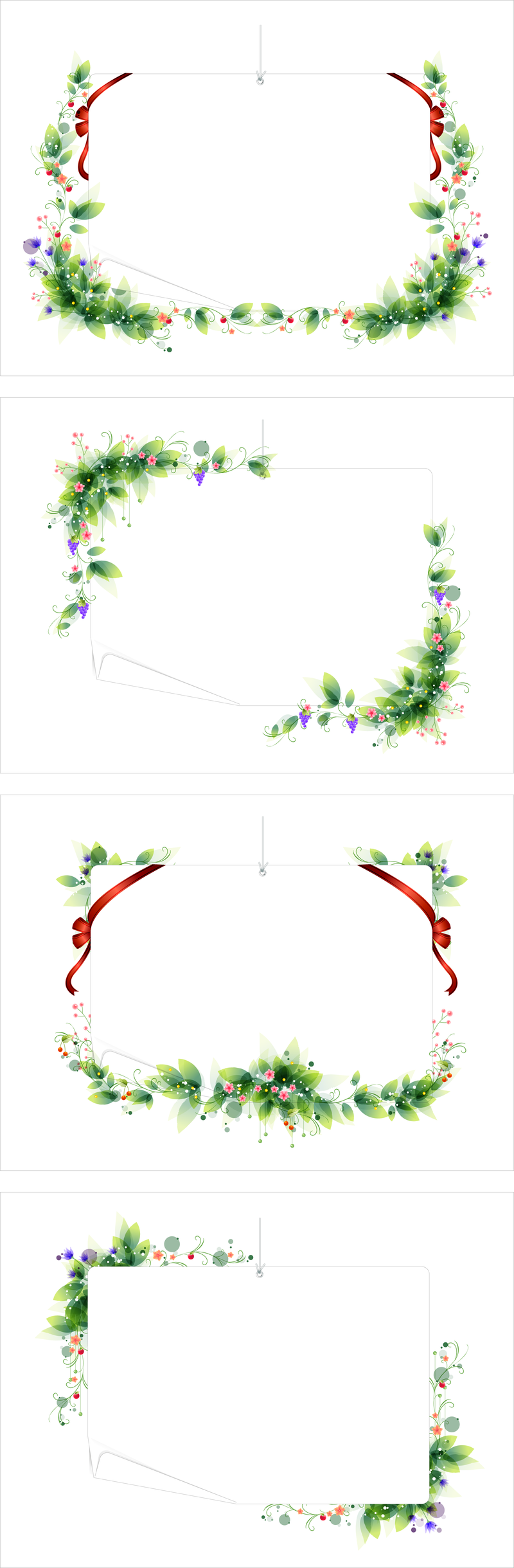 800x2439 Vector Festive Holiday Border