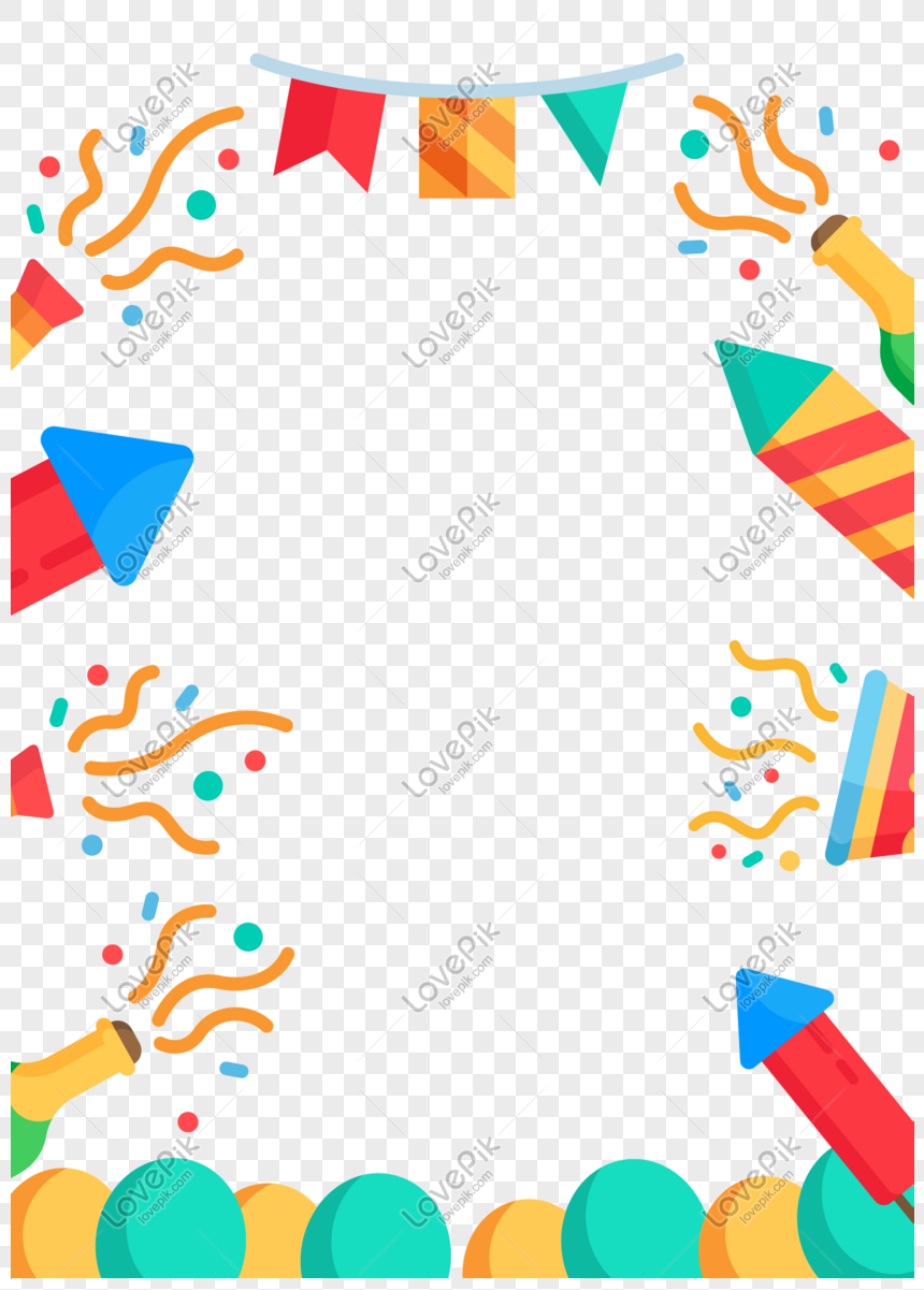860x1201 Vector Color Holiday Celebration Poster Border Png Image Picture