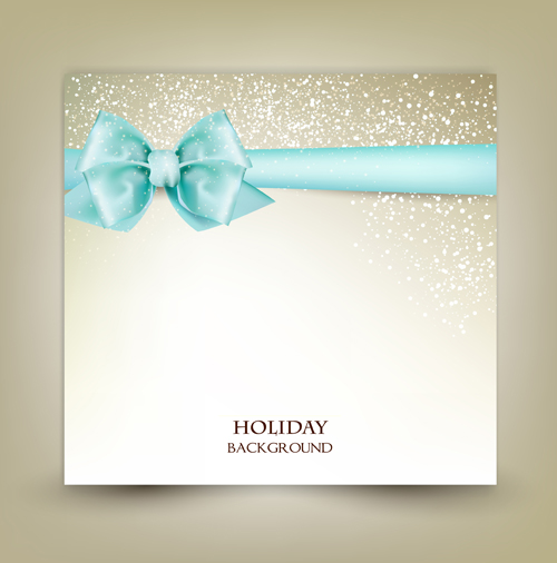 500x506 Halation Holiday Card With Bow Background Vector Free Download