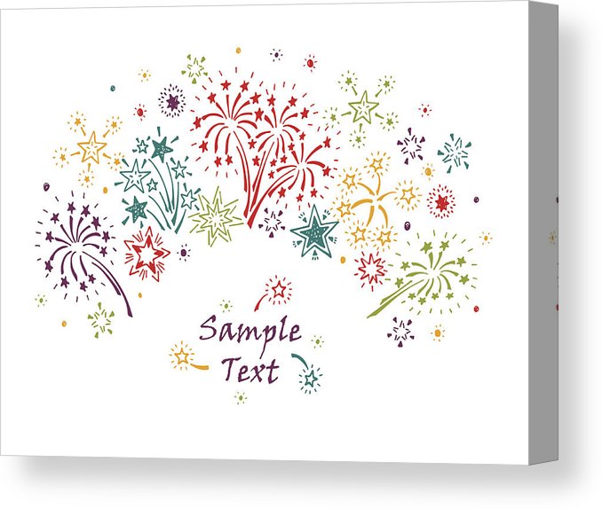 678x574 Hand Drawn Doodle Fireworks And Stars Holiday Card Vector